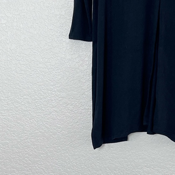 J. Jill | Like new rayon blend black long sleeve button front midi dress… - Picture 3 of 14